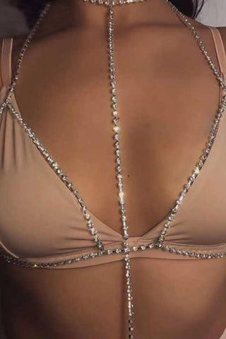 Image of Keondra Rhinestone Bra Body Necklace