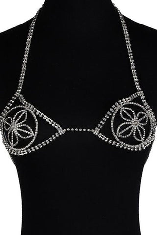 Image of Keondra Rhinestone Bra Body Necklace