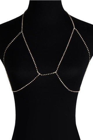 Image of Keondra Rhinestone Bra Body Necklace