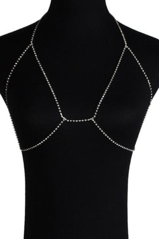 Image of Keondra Rhinestone Bra Body Necklace