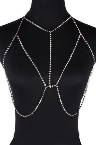 Image of Keondra Rhinestone Bra Body Necklace