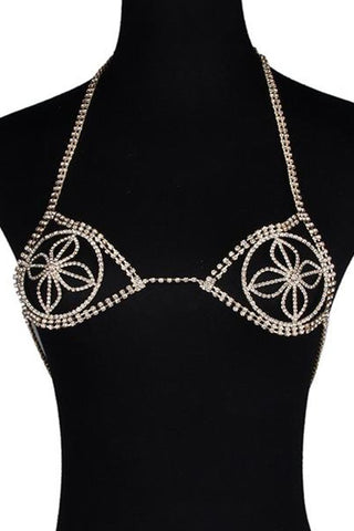 Image of Keondra Rhinestone Bra Body Necklace