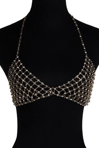 Image of Keondra Rhinestone Bra Body Necklace