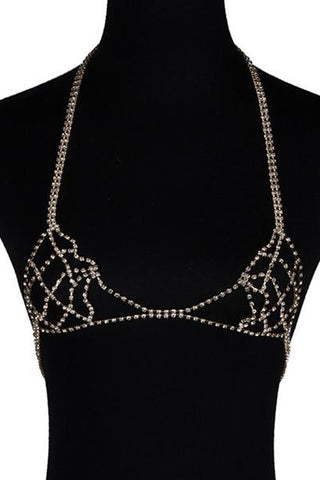 Image of Keondra Rhinestone Bra Body Necklace