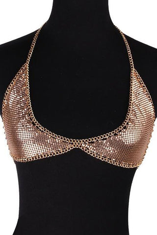 Image of Keondra Rhinestone Bra Body Necklace