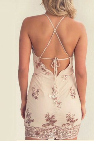 Image of Hallie Embroidered Halter Dress