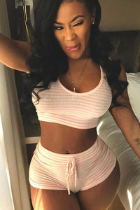 Saphir Two Piece Crop Top and Shorts