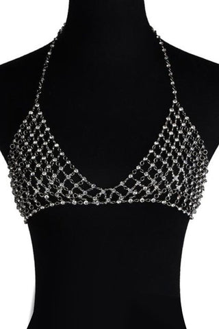 Image of Keondra Rhinestone Bra Body Necklace
