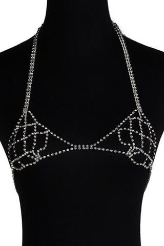 Image of Keondra Rhinestone Bra Body Necklace