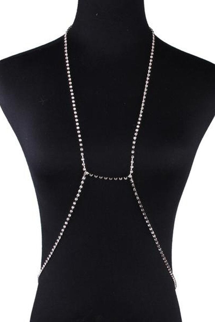 Keondra Rhinestone Bra Body Necklace