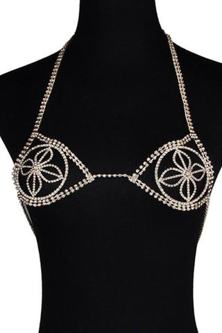 Image of Keondra Rhinestone Bra Body Necklace
